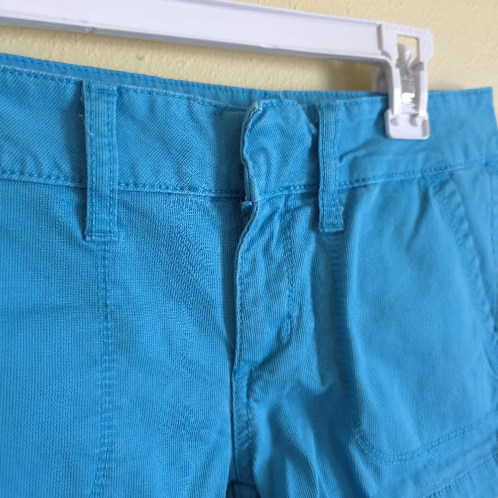 Y2K Arizona Jean Co. Blue Cotton Shorts Low Rise Casual Colorful